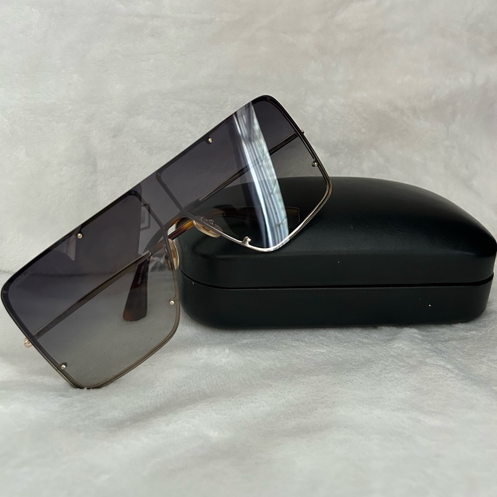 Gold metal frame MaxMara shield sunglasses